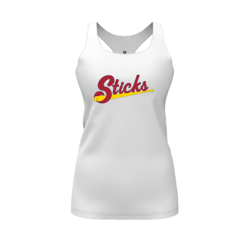 [CUS-DFW-RCBK-PER-WHT-FYS-LOGO1] Racerback Tank Top (Female Youth S, White, Logo 1)