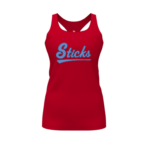 [FT0TRBRD-FYS-LOGO2] Decker Racerback Tank Top (Female Youth S, Red, Logo 2)