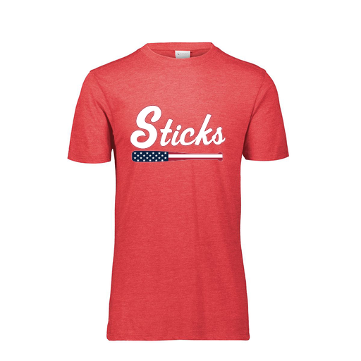 [FTSCUBRD-AS-LOGO3] Decker Men's Tri-Blend T-Shirt - Short Sleeve (Adult S, Red, Logo 3)