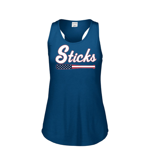 [3078.U22.S-LOGO3] Ladies Tri Blend Tank Top (Female Adult S, Navy, Logo 3)