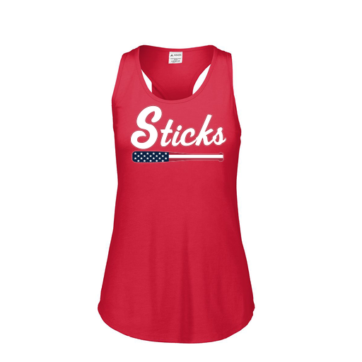 [3078.V96.S-LOGO3] Ladies Tri Blend Tank Top (Female Adult S, Red, Logo 3)