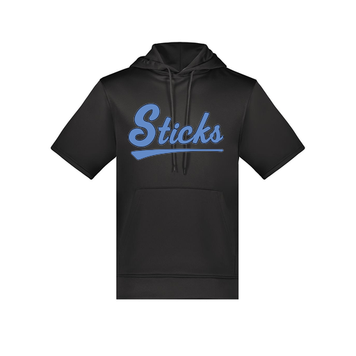 [6871.080.S-LOGO2] Men's Dri Fit Short Sleeve Hoodie (Adult S, Black, Logo 2)