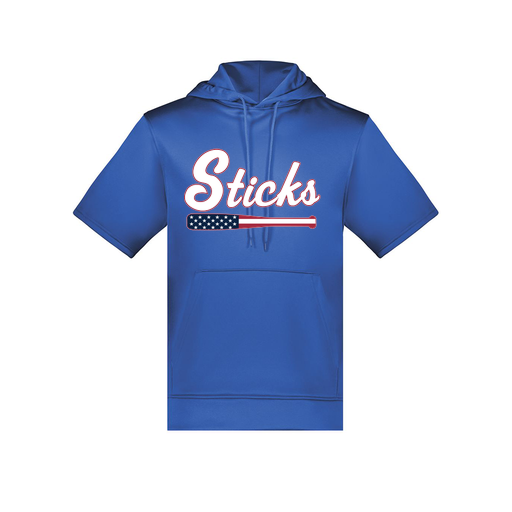 [6871.060.S-LOGO3] Men's Dri Fit Short Sleeve Hoodie (Adult S, Royal, Logo 3)