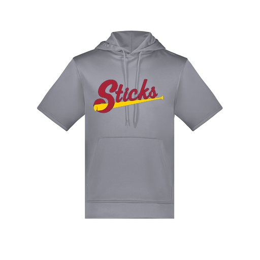 [6871.059.S-LOGO1] Men's Dri Fit Short Sleeve Hoodie (Adult S, Gray, Logo 1)