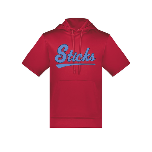 [6871.083.S-LOGO2] Men's Dri Fit Short Sleeve Hoodie (Adult S, Red, Logo 2)