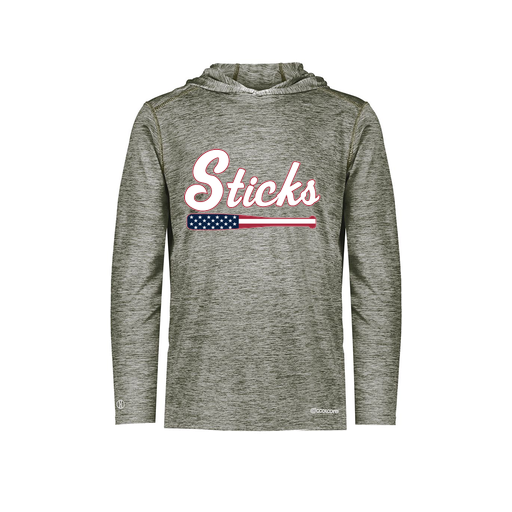 [FOLHCGGY-AS-LOGO3] Decker Men's Charge Hoodie (Adult S, Gray, Logo 3)