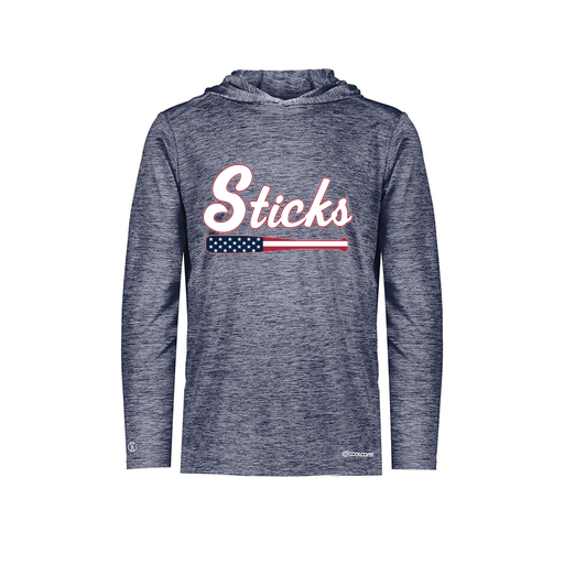 [CUS-DFW-CHGHOOD-PER-LSL-NVY-YS-LOGO3] Youth Charge Hoodie (Youth S, Navy, Logo 3)
