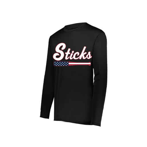 [222822.080.XS-LOGO3] Men's LS Smooth Sport Shirt (Adult XS, Black, Logo 3)