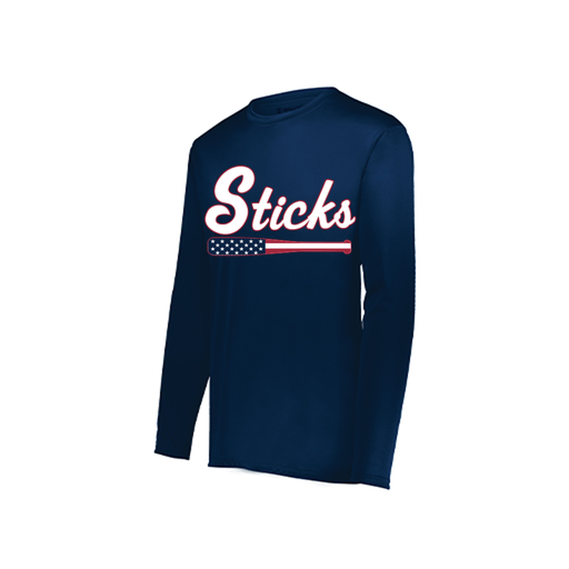 [222822.065.XS-LOGO3] Men's LS Smooth Sport Shirt (Adult XS, Navy, Logo 3)