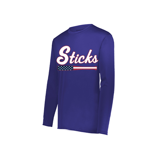 [222822.747.XS-LOGO3] Men's LS Smooth Sport Shirt (Adult XS, Purple, Logo 3)