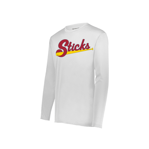 [222823.005.S-LOGO1] Youth LS Smooth Sport Shirt (Youth S, White, Logo 1)