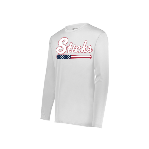 [222823.005.S-LOGO3] Youth LS Smooth Sport Shirt (Youth S, White, Logo 3)