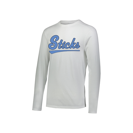 [FTLCUBWH-YS-LOGO2] Decker Youth Tri-Blend T-Shirt - Long Sleeve (Youth S, White, Logo 2)
