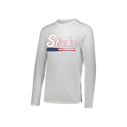 [FTLCUBWH-YS-LOGO3] Decker Youth Tri-Blend T-Shirt - Long Sleeve (Youth S, White, Logo 3)