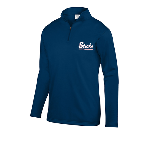 [FOLQFFNV-YS-LOGO3] Decker Youth FlexFleece 1/4 Zip (Youth S, Navy, Logo 3)