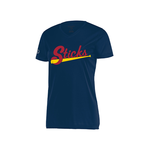 [222820.065.S-LOGO1] Ladies Movement Dri Fit Shirt (Female Adult S, Navy, Logo 1)