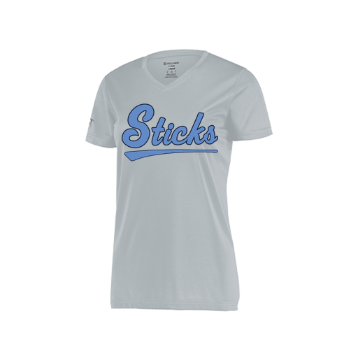 [222820.099.S-LOGO2] Ladies Movement Dri Fit Shirt (Female Adult S, Silver, Logo 2)