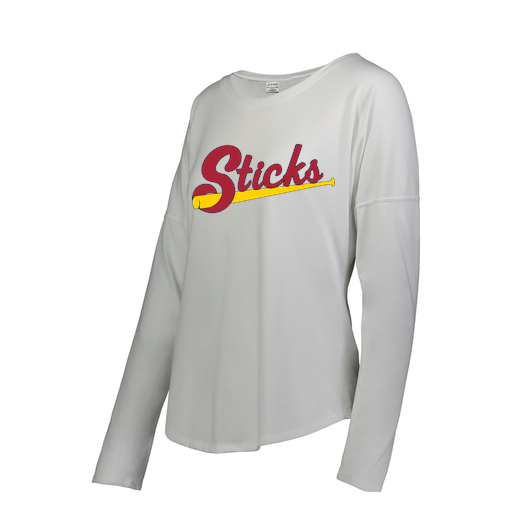 [FTLCUBWH-FAS-LOGO1] Decker Women's Tri-Blend T-Shirt - Long Sleeve (Female Adult S, White, Logo 1)