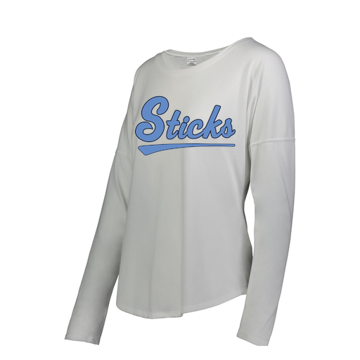 [FTLCUBWH-FAS-LOGO2] Decker Women's Tri-Blend T-Shirt - Long Sleeve (Female Adult S, White, Logo 2)